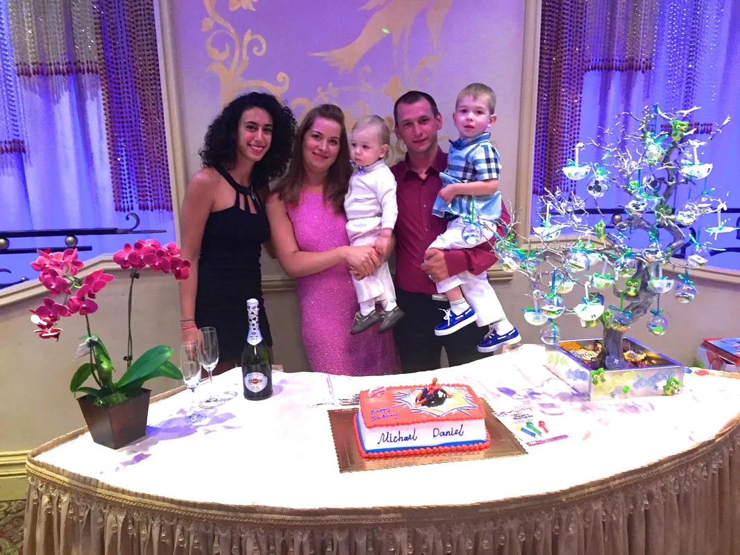 A family celebration, cake and all
