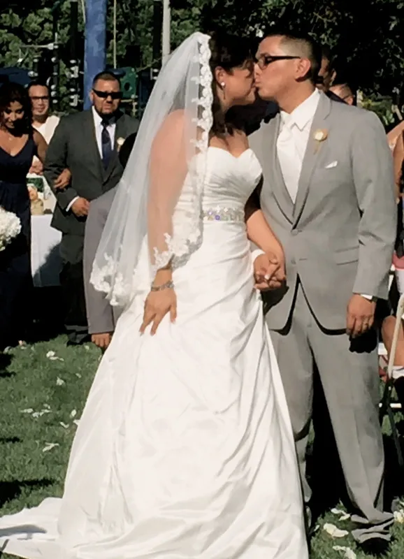 The kiss at the end of the ceremony